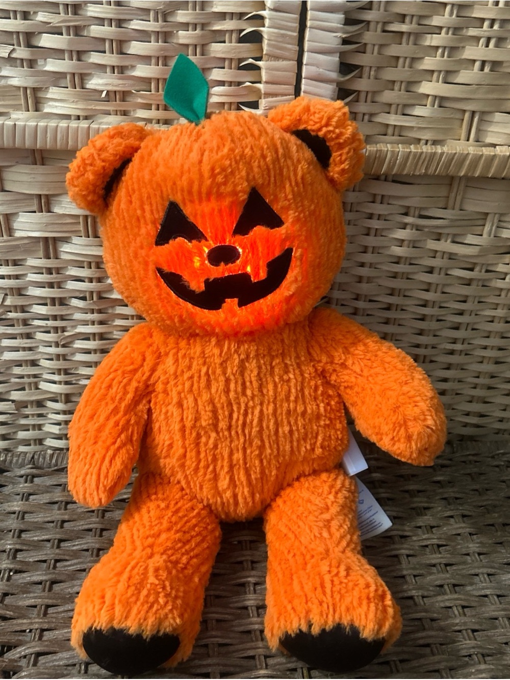 Build A Bear 18" Halloween Orange Pumpkin Bear Glow Light Up Plush 2023 - Picture 5 of 5